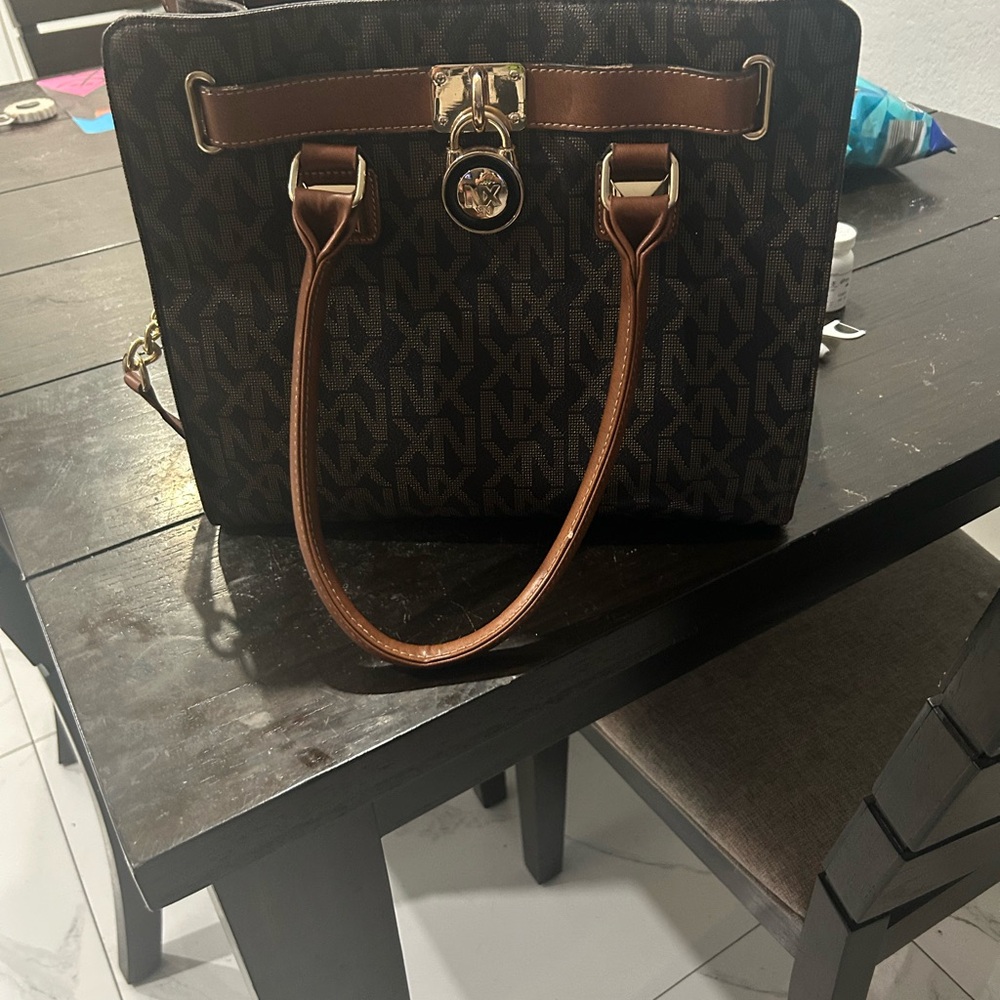 Michael Kors Dark Brown Monogram Handbag